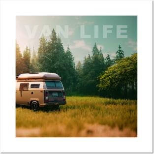 Van Life Camper RV Outdoors in Nature Posters and Art